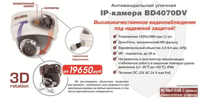 Антивандальная уличная IP-камера BD4070DV